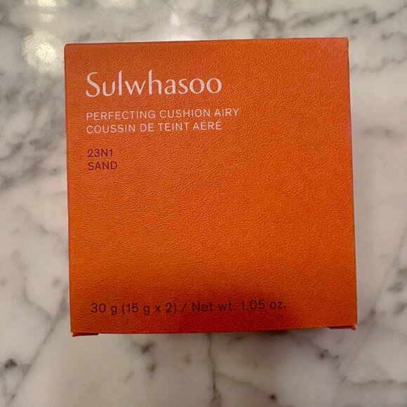 NEW Sulwhasoo Perfecting Cushion Airy 23N1 Sand (Full Size + Refill) - Picture 1 of 6